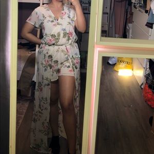 Floral Romper with Tail